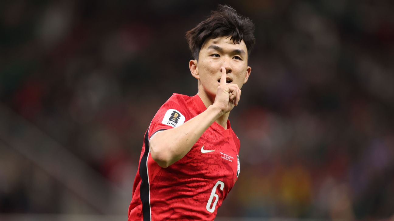 韩国世界杯首战逆转开门红 2比1击败捷克